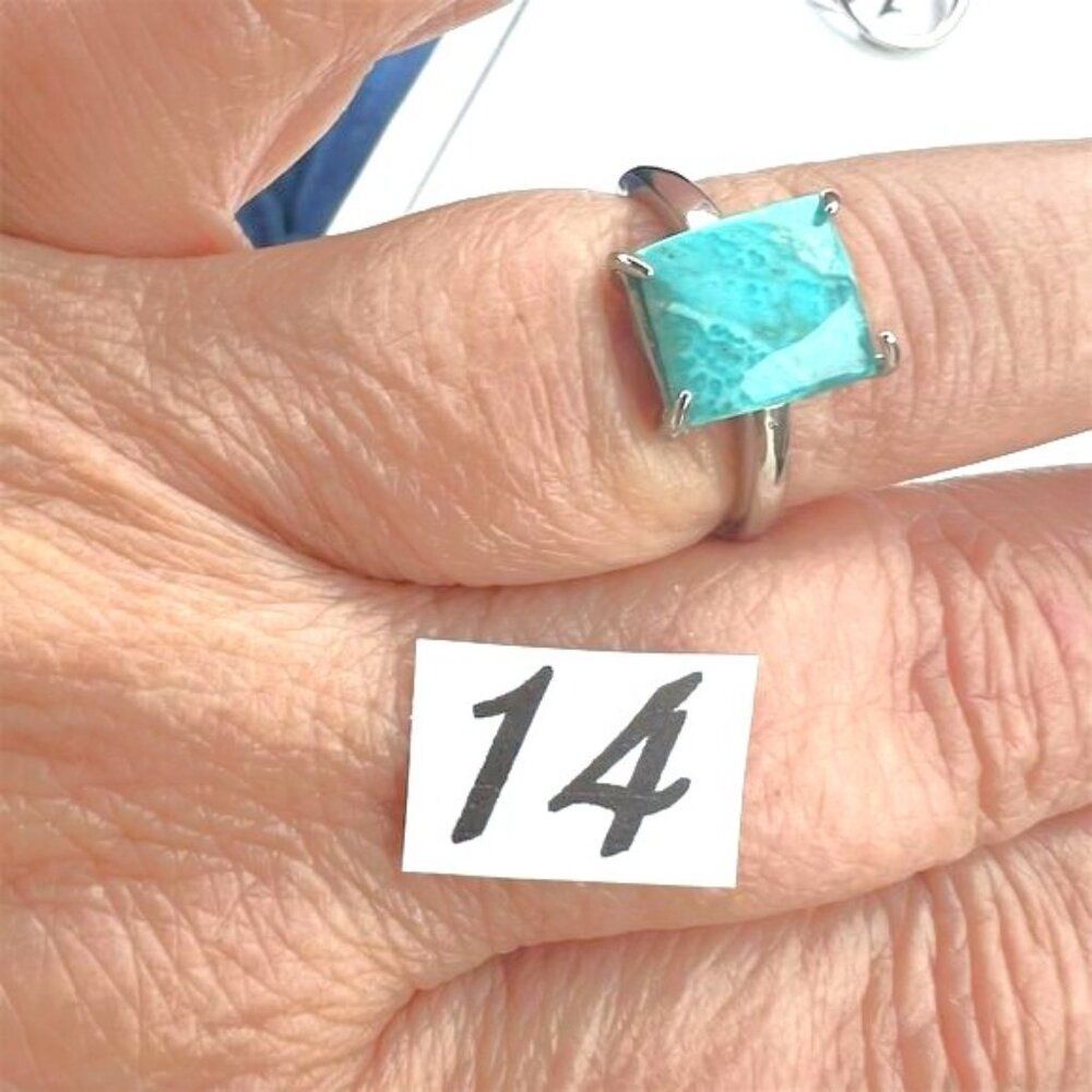 Turquoise Gemstone Rings Set in 925 - Your Choice - Picture 5 of 5